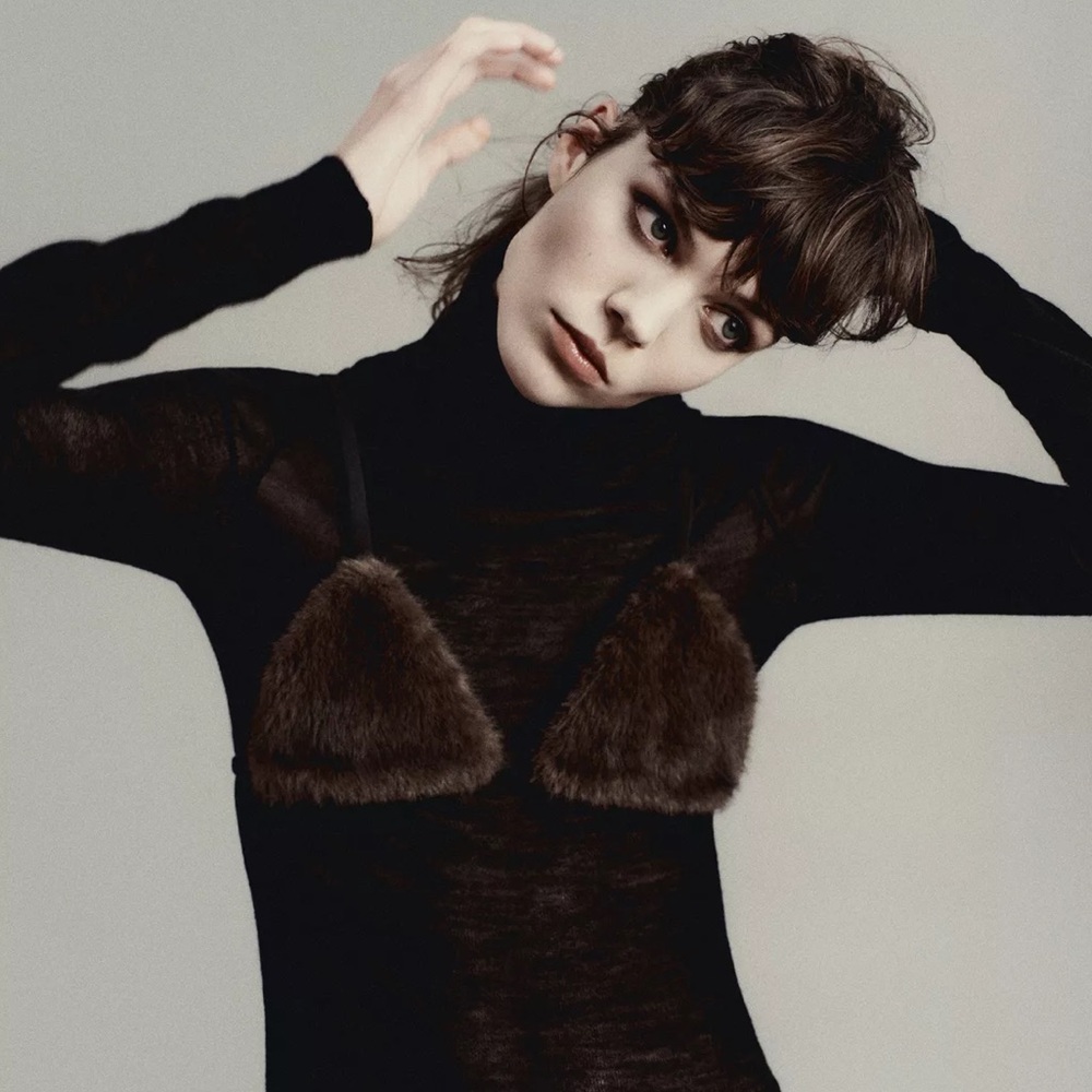 ZARA FAUX FUR BRALETTE LIMITED EDITION